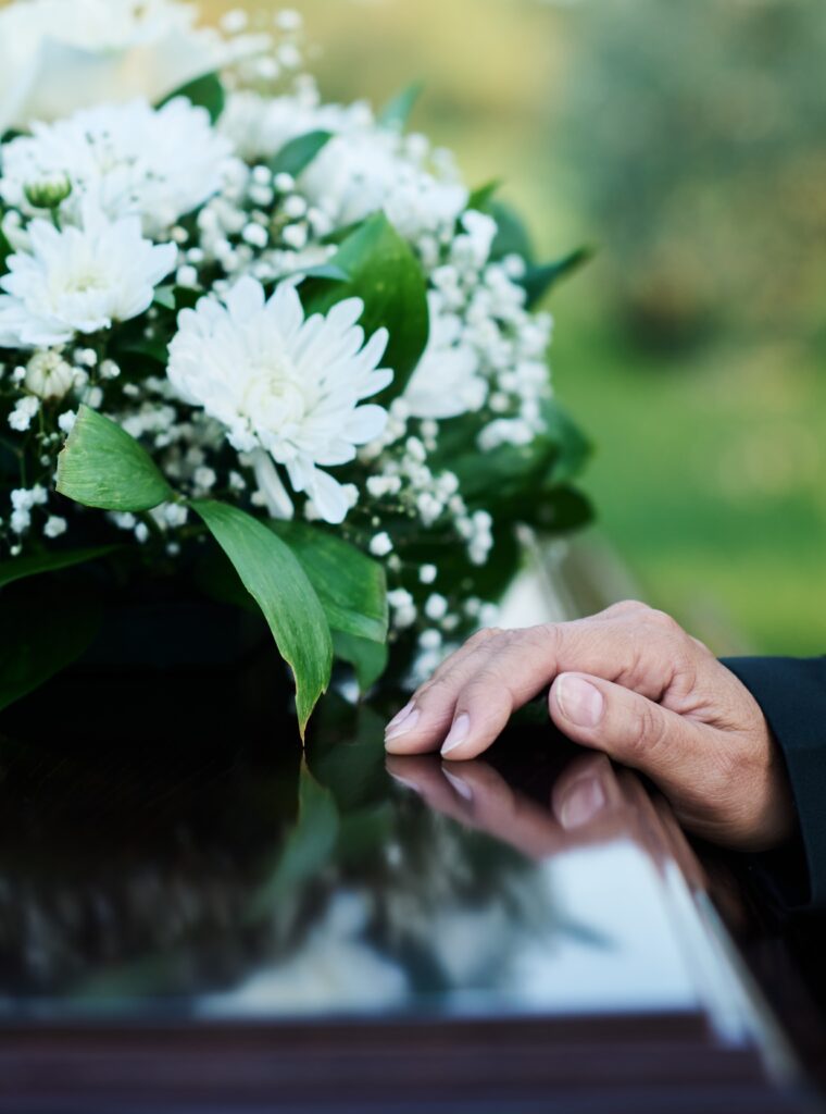 Focus,On,Hand,Of,Mourning,Mature,Woman,In,Black,Attire